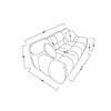 64.96 length ,35.83" deepth ,human body structure for USA people, marshmallow sofa,boucle sofa ,2 seater, BEIGE BOUCLE - 3 of 4
