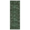 Vintage Floral Print Area Rug Soft Washable Living Room Area Rug Non Slip Low Pile Traditional Carpet - 4 of 4