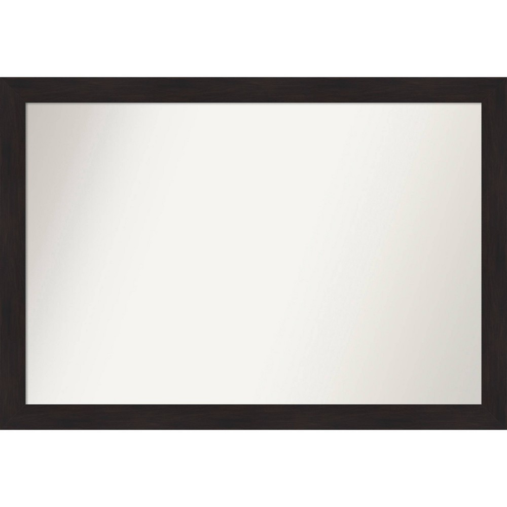 Photos - Wardrobe 40"x28" Non-Beveled Furniture Narrow Bathroom Wall Mirror Espresso - Amanti Art: Includes Mounting Hardware