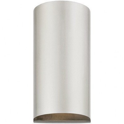Brushed Nickel 1-Light Outdoor Wall Sconce, Dark Sky Compliant