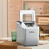 Costway Portable Ice Maker Machine Countertop 26Lbs/24H Self-cleaning w/ Scoop Silver\Green - 2 of 4