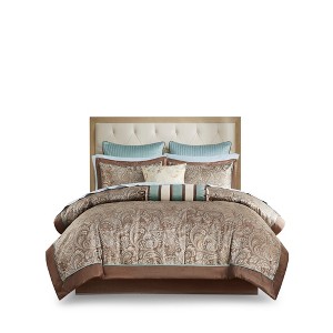 Gulches Multicolor Paisley Bedding Sets - 12 Piece MultiSize Comforter Collection - 1 of 4