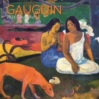 2026 Square Wall Calendar, Gauguin, 16-Month Arts & Antiques Theme with 180 Reminder Stickers (12x12 In)