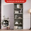 3/4/5 Tier Book Shelf, Farmhouse Book Case, Tall Shelf with Storage, Wooden Bookshelves for Living Room, Home Office - 4 of 4