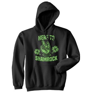 Here To Shamrock Hoodie Funny St Patricks Day Shirt Cool Outfit for Parade Fun Graphic Sweatshirt - Crazy Dog Hoodie - 1 of 4