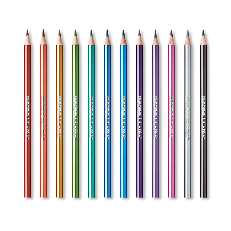 12ct Colored Pencils Metallic - Mondo Llama&#8482;, 3 of 7