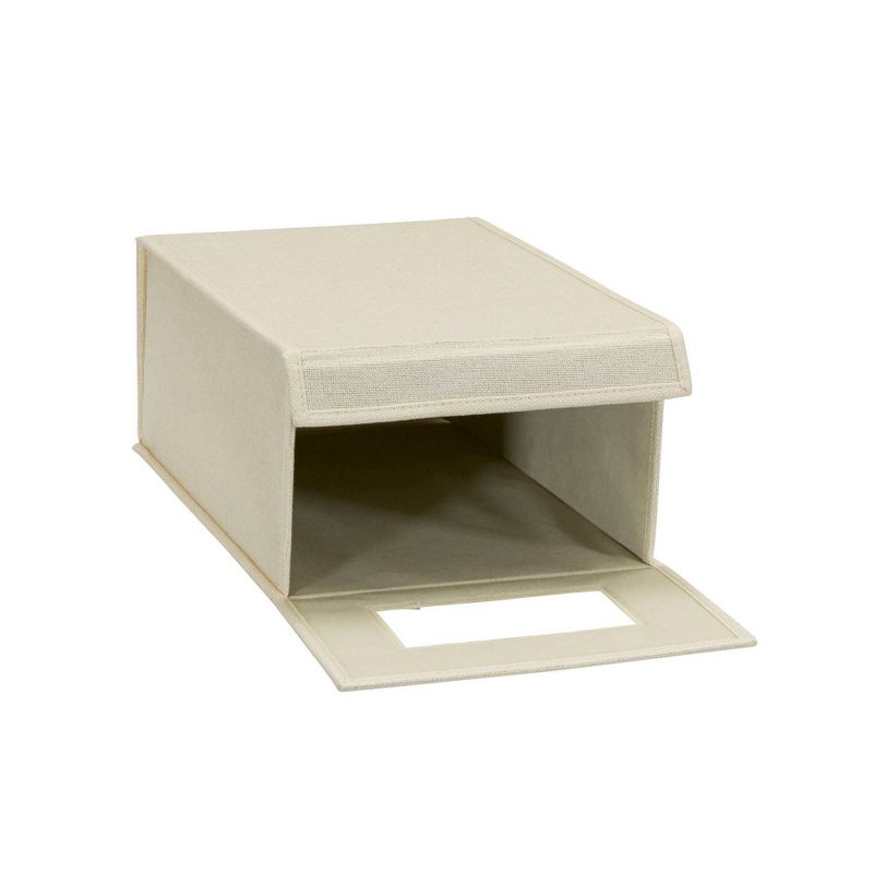 Household Essentials Large Drop Front Vision Storage Box Cream, 4 of 14