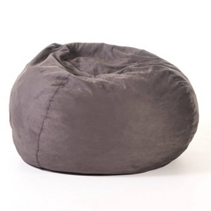 Christopher Knight Home Madison Faux Suede 5-Foot Beanbag - Charcoal, Grey