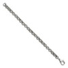 Black Bow Jewelry Men's 7mm Stainless Steel Textured Rolo Chain Bracelet, 8.25 Inch - 2 of 4