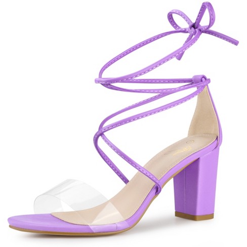 Lavender hot sale chunky heels