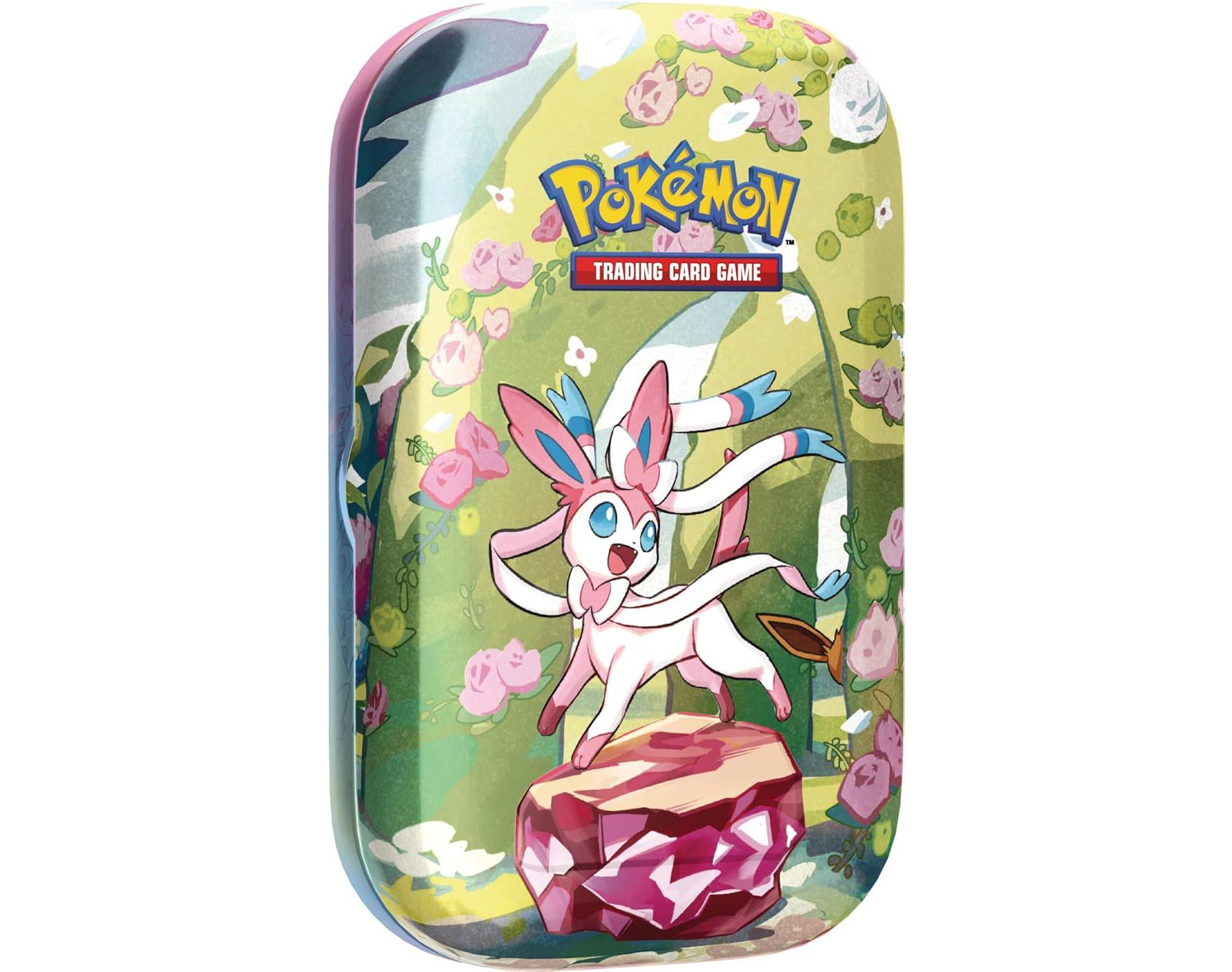 Pokemon TCG: Scarlet & Violet —Prismatic Evolutions Mini Tin - Sylveon (2 Booster Packs & 1 Coin)