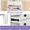 Slim White Shoe Storage Cabinet with 2 Flip Drawer Adjustable or Removable Hidden Shoe Rack Free Standing Shoe Cabinet Organizer - 3 of 4