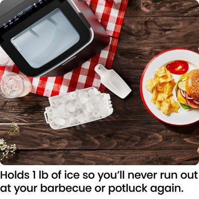 ICEMAN Black Portable Countertop Ice Maker with 1 Lb Capacity