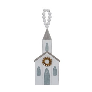 Transpac 9.5 in Multicolor Christmas Church Ornament MDF Tree Decoration for Holiday Cheer - 1 of 4