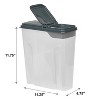 LunaLulinlk Two-Pack Cereal Boxes, Plastic, 24 Cups - Dark Gray - 3 of 4