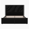 KIGFTSOD Modern Upholstered LED Bed Frame with Storage Drawers - 4 of 4