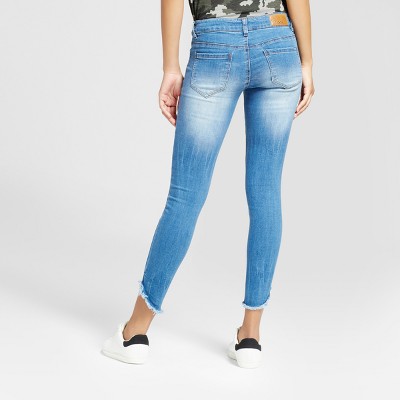 Womenu0027s Frayed Hem Crop Skinny Jeans - Dollhouse (Juniorsu0027) : Target