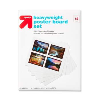 11"x14" 12ct Heavy Weight Poster Board White - up & up™