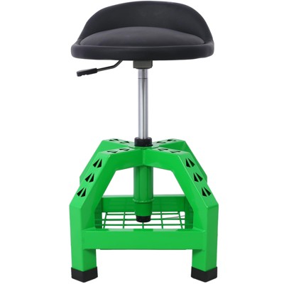 Rolling Shop Stool for Garage with Casters,360!a Swivel Heavy Duty Rolling Mechanics Stool with Tool Tray &300 Lbs Capacity,Padded Mechanic Stool