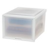 Iris 3pk Plastic Storage Drawer Deep With Sliding Door White : Target