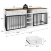 82" Dog Crate Furniture, Double Dog Crate with 4 Drawers and Storage Shelves, Heavy Duty Dog Kennel Furniture TV Stand for Large Medium Dogs - 4 of 4