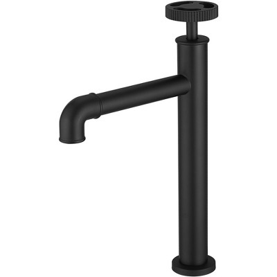 BWE Industry Style Single Handle Single Hole Vessel Sink Faucet in Matte Black