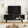 Rbied TV Stand for TV Up to 59 Inch, Entertainment Center with Storage Cabinet and Sliding Door, Mid-Modern Century Console Table, 46 Inch - 3 of 4