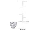 EVERLY JEWELRY | Sterling Silver 1 1/2 CT TGW DEW Heart Shape Created Moissanite-White Stud Earrings - 3 of 4