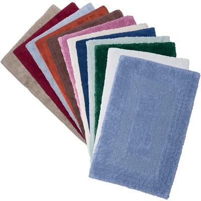 Green 2-Piece Reversible Cotton Bath Rug Set