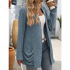 Coolmee Womens Long Sleeve Lightweight Open Front V-Neck Casual Cardigan Sweaters Outerwear with Pockets - 3 of 4