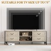 COZONY 65" Rustic Grey TV Stand, Mid Century Modern Entertainment Center for Living Room with Storage & Adjustable Shelves, Fits Up to 75 Inch TVs - 3 of 4