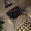 KIGFTSOD 28" Bathroom Console Sink, Wall-Mounted White Ceramic Vanity Basin with 3 Pre-drilled Faucet Holes, No Faucet - 2 of 4