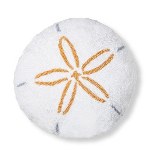 C&F Home 16" x 16" Sand Dollar Shaped Hooked Pillow - 1 of 2