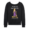 Women's - Disney Princess - Princess Rapunzel Lightweight French Terry Wide Neck Long Sleeve Shirt - 2 of 4