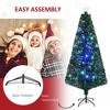 Whisen 6FT Prelit Artificial Christmas Tree with Realistic Branches, Fiber Optics and 230 Tips - Green - 4 of 4