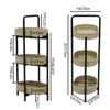 FONTOI 3 Tiers End Tables,Tray Table, Woven Side Table, Storage Basket, Small Shelves for Living Room - 3 of 4