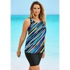 Swim 365 Women's Plus Size Longer-Length Racerback Tankini Top - 4 of 4