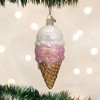 Old World Christmas Blown Glass Ornament for Christmas Tree, Ice Cream Cone - 2 of 3