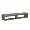59" Melamine Floating TV Stand with Two Open Shelves, Cable Management, Space-Saving Design, and Sturdy Construction for Living Room - 2 of 4