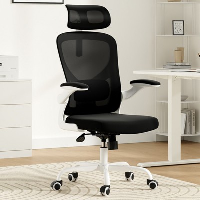 GlasFlength Task and Office Chairs with Support Armrest，Ergonomic, Adjustable，Computer Chair and Gaming Chair, Black, 25.6"*27.2"*48.4"