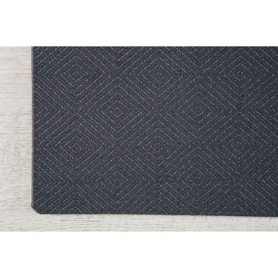 Gray Rectangular PVC and Polyester Office Chair Mat
