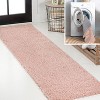 Clayton Coastal Solid Glam Shag Machine-Washable Rug - JONATHAN Y - 4 of 4