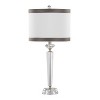 LumiSource: Elegant Crystal Table Lamps, Linen Drum Shade, UL Listed, Set of 2 - 2 of 4