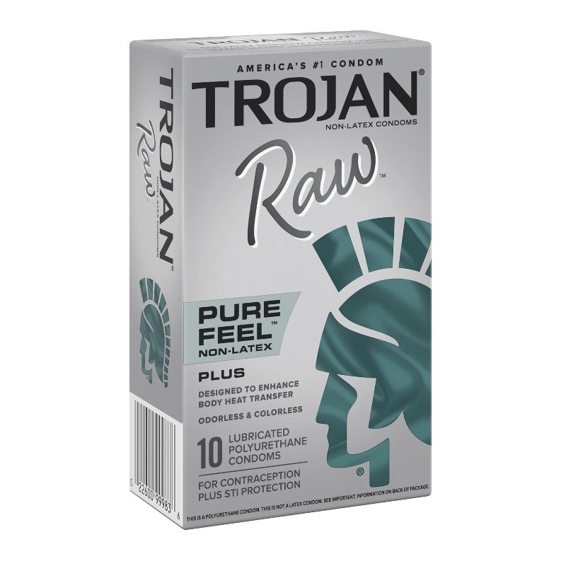 Trojan Raw Non-Latex Lubricated Condoms - 10ct, 2 of 3