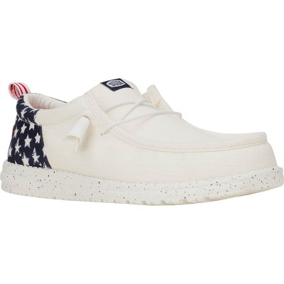 HEYDUDE Men Wally Funk Americana Stars, 4thof July Patriotic Shoes , White/Navy Blazer, 15 — фото 5