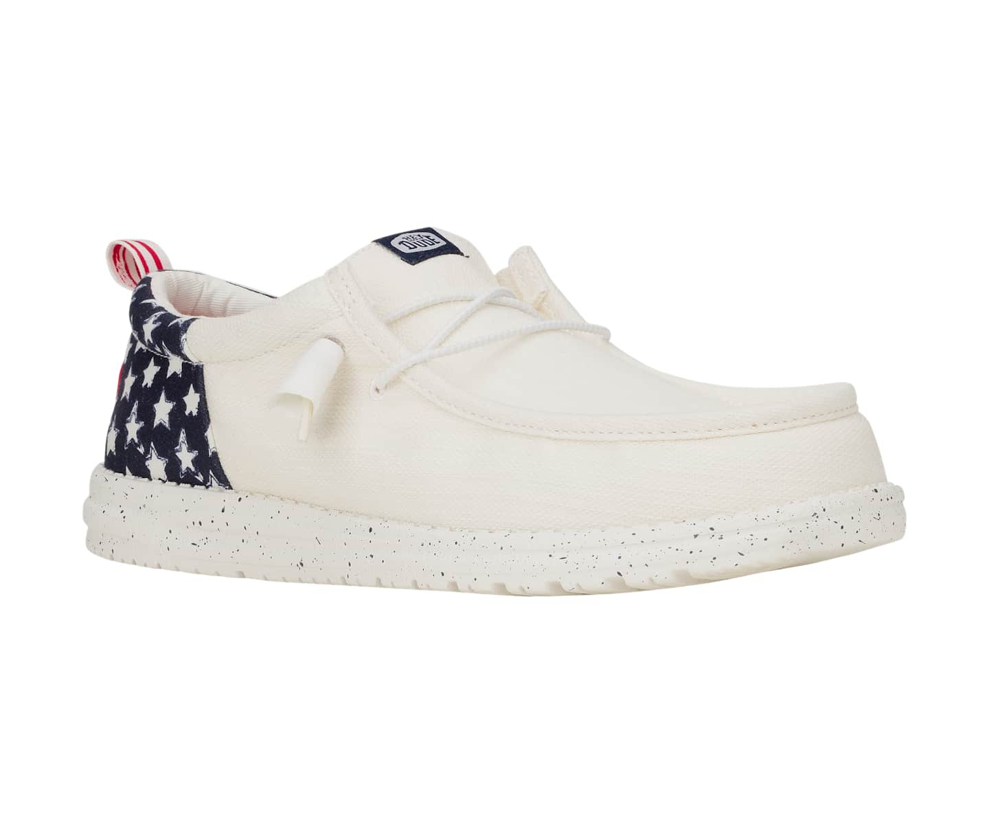 HEYDUDE Men Wally Funk Americana Stars, 4thof July Patriotic Shoes, White/Navy Blazer, 15, цвет: Белый — фото 5