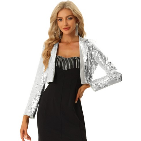 Sequin open hot sale front outerwear