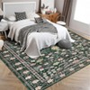 Area Rug Retro Boho Mottled Flowers Rug Durable Non-Shedding Low Pile Washable Carpet for Living Room Bedroom - 4 of 4