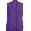 Collections Etc Stylish Cable-Knit Button Front Sweater Vest - 4 of 4