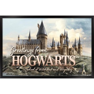 Trends International The Wizarding World: Harry Potter - Greetings From Hogwarts Framed Wall Poster Prints - 1 of 4